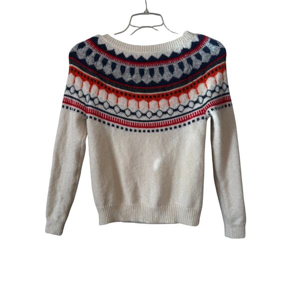 Gap Fair Isle Snow Cap Scandi Nordic Mohair Wool Sweater Sz XS - Picture 1 of 7